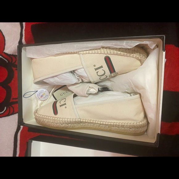 ♥️ GUCCI ESPADRILLES SLIP ON SIZE 40/U.S.10♥️ - Picture 5 of 11